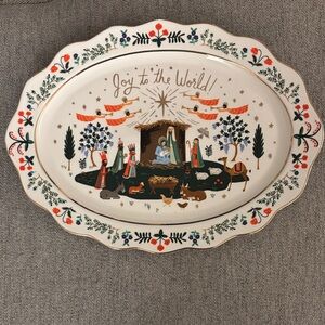 Rifle Paper Co Festive 'Joy to the World' Decorative Plate